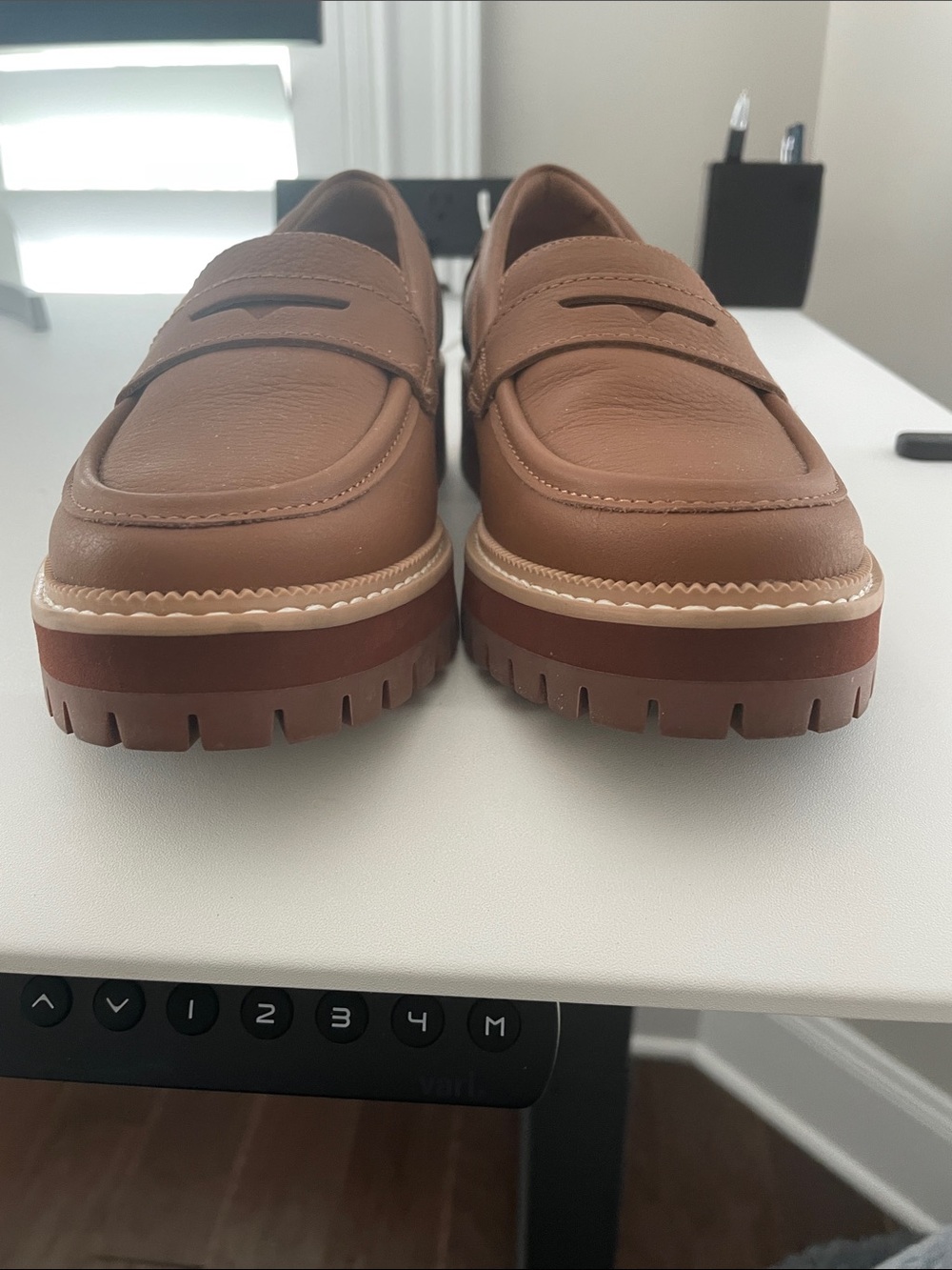 Toms Women’s Tan Leather Penny Loafers - Picture 8 of 11